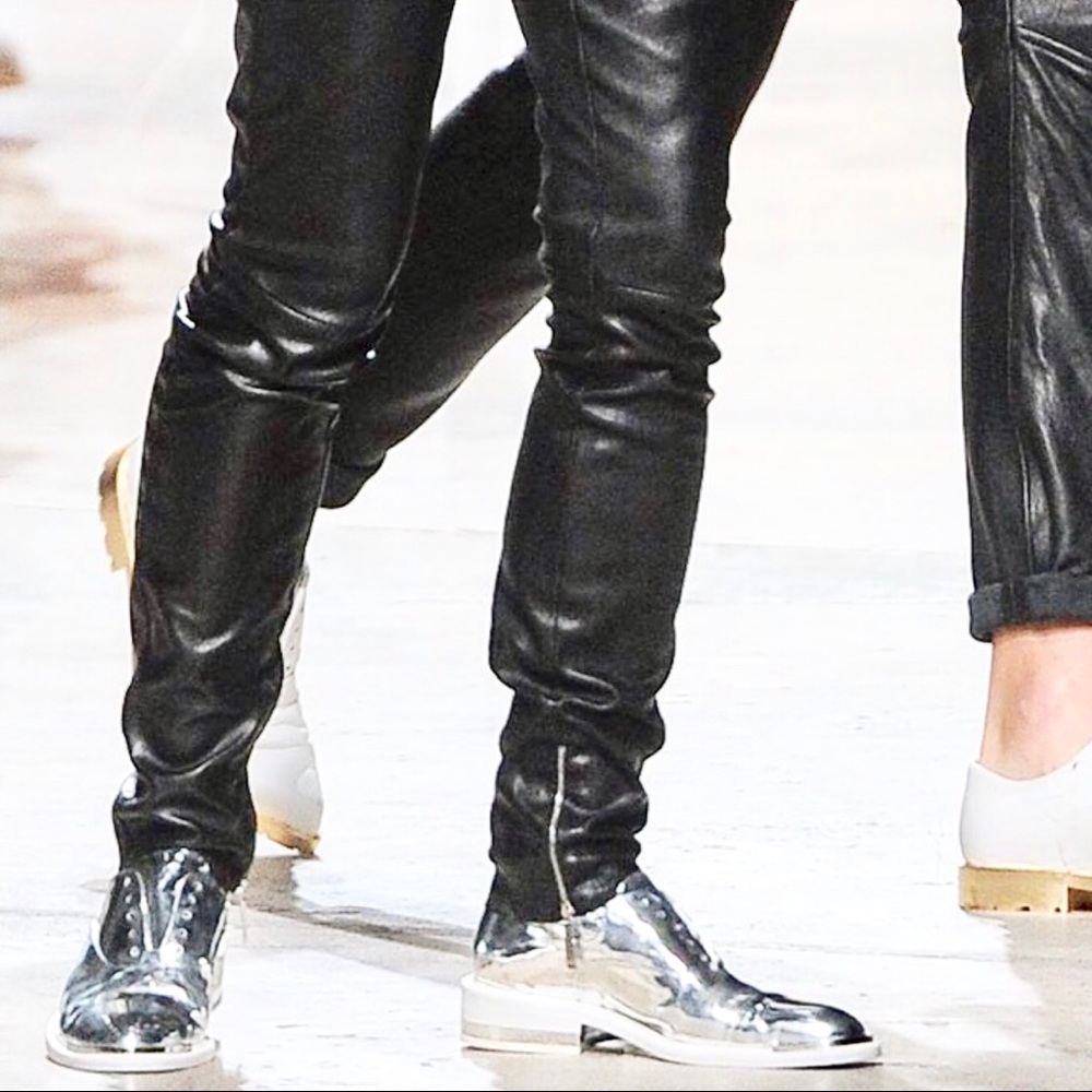 Zara Basic Collection Silver Brogues - image 3